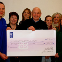 Left to right: Jonathan Moore, Karen Webb, Fiona Dickson, Paul Bennington, Anna Nelson, Emily Pentland, Lisa McGrogan of MacMillan.